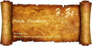 Hauk Zsombor névjegykártya